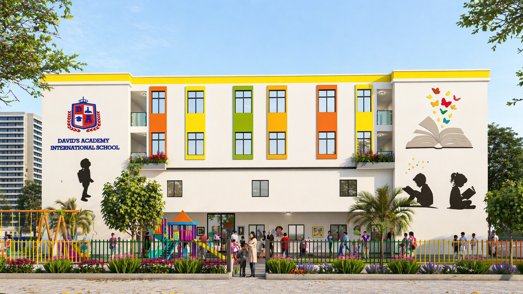 Facade de l Ecole David a Kinshasa